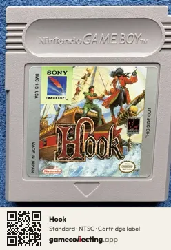 Hook Game Boy, NTSC cartridge label