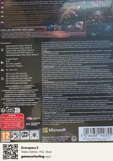 Everspace 2 Xbox Series X, PAL box back