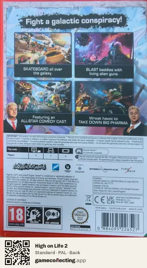High on Life 2 Nintendo Switch 2, PAL box back