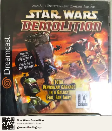 Star Wars: Demolition Sega Dreamcast, NTSC box front