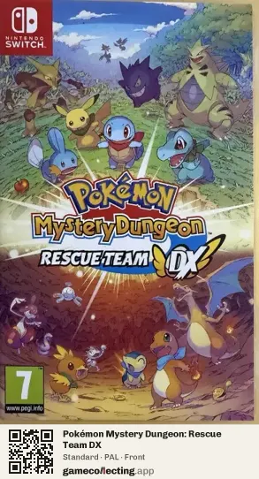 Pokémon Mystery Dungeon: Rescue Team DX Nintendo Switch, PAL box front