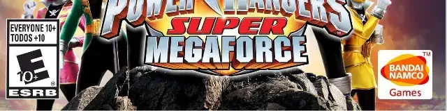 Power Rangers Super Megaforce, the ESRB box on its front