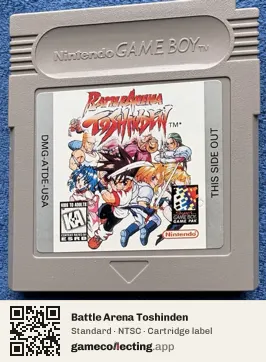 Battle Arena Toshinden Game Boy, NTSC cartridge label