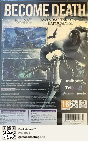 Darksiders II Computer, PAL box back