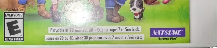 Harvest Moon: Skytree Village, the ESRB box on its front