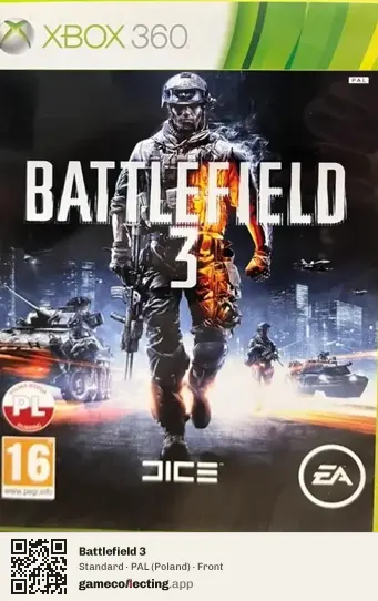 Battlefield 3 Xbox 360, Poland box front