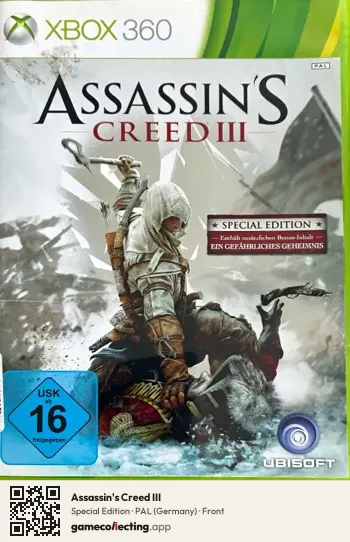 Assassin's Creed III Xbox 360, Germany box front