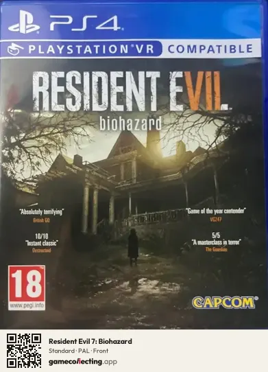 Resident Evil 7: Biohazard PlayStation 4, PAL box front