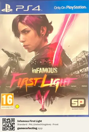 Infamous First Light PlayStation 4, United Kingdom box front