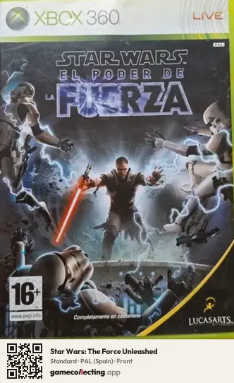 Star Wars: The Force Unleashed Xbox 360, Spain box front