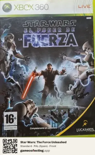 Star Wars: The Force Unleashed Xbox 360, Spain box front