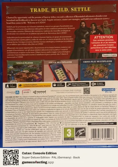 Catan: Console Edition PlayStation 5, Germany box back