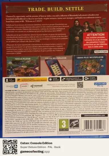 Catan: Console Edition PlayStation 5, PAL box back