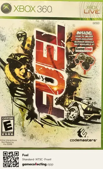 Fuel Xbox 360, NTSC box front