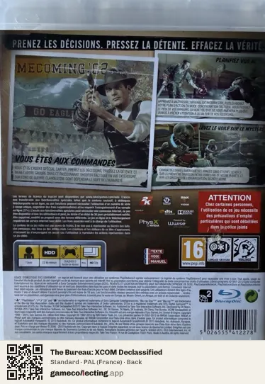 The Bureau: XCOM Declassified PlayStation 3, France box back