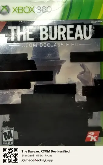 The Bureau: XCOM Declassified Xbox 360, NTSC box front