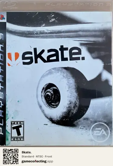 Skate. PlayStation 3, NTSC box front