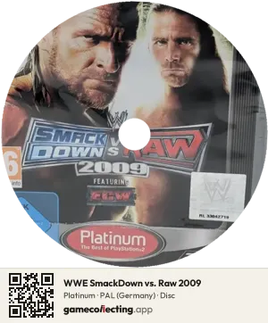 WWE SmackDown vs. Raw 2009 PlayStation 2, PAL disc