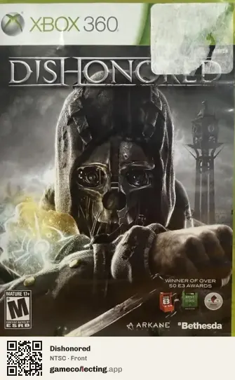 Dishonored Xbox 360, NTSC box front