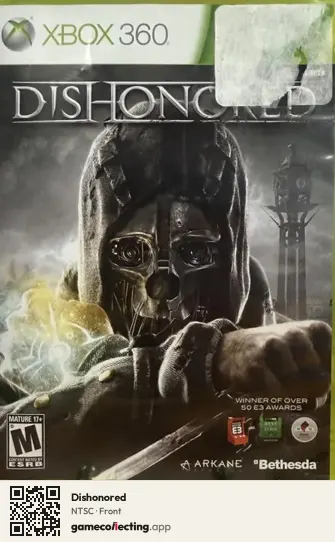 Dishonored Xbox 360, NTSC box front