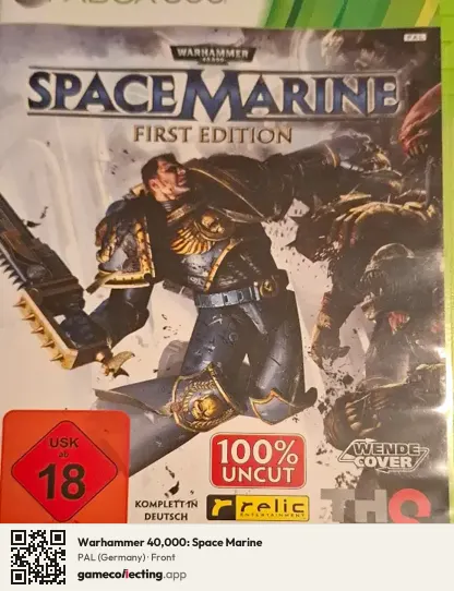 Warhammer 40,000: Space Marine Xbox 360, Germany box front
