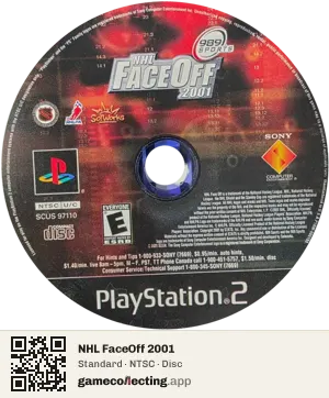 NHL FaceOff 2001 PlayStation 2, NTSC disc