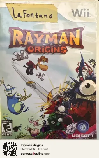 Rayman Origins Nintendo Wii, NTSC box front