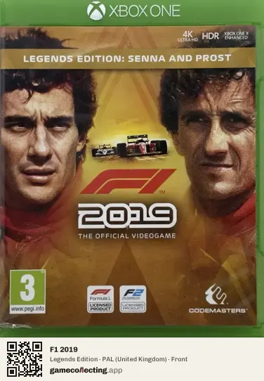 F1 2019 Xbox One, United Kingdom box front