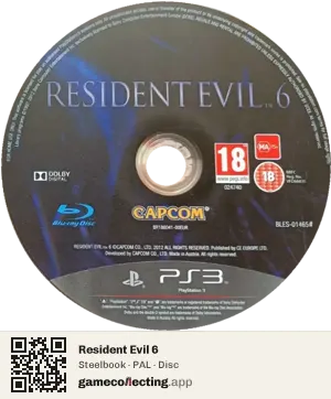 Resident Evil 6 PlayStation 3, PAL disc