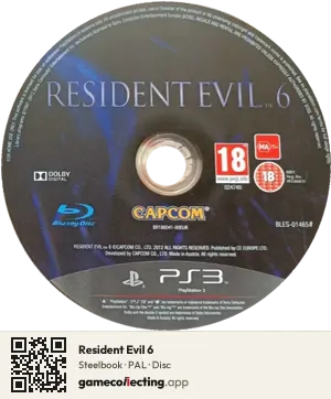 Resident Evil 6 PlayStation 3, PAL disc