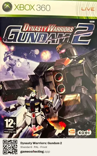 Dynasty Warriors: Gundam 2 Xbox 360, PAL box front