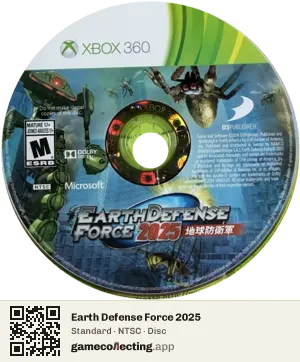 Earth Defense Force 2025 Xbox 360, NTSC disc