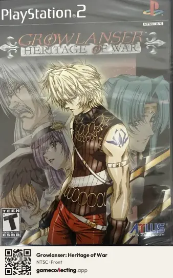 Growlanser: Heritage of War PlayStation 2, NTSC box front