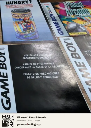 Microsoft Pinball Arcade Game Boy Color, NTSC box front