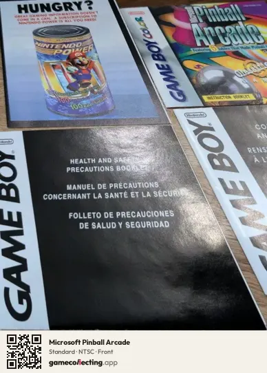 Microsoft Pinball Arcade Game Boy Color, NTSC box front