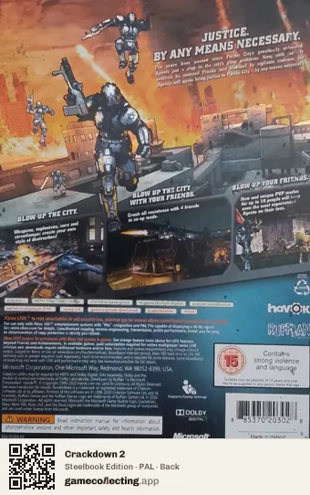 Crackdown 2 Xbox 360, PAL box back