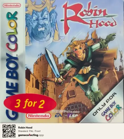 Robin Hood Game Boy Color, PAL box front