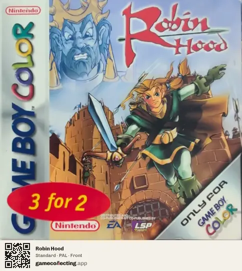 Robin Hood Game Boy Color, PAL box front