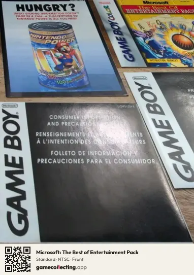 Microsoft: The Best of Entertainment Pack Game Boy Color, NTSC box front