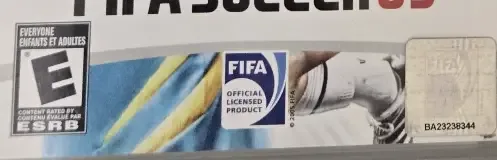FIFA 09, the ESRB box on its front