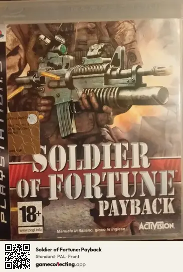 Soldier of Fortune: Payback PlayStation 3, PAL box front
