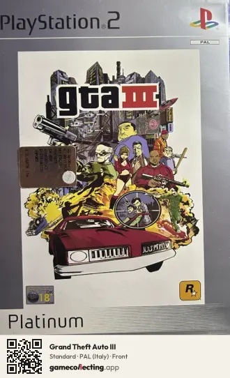 Grand Theft Auto III PlayStation 2, Italy box front