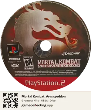 Mortal Kombat: Armageddon PlayStation 2, NTSC disc