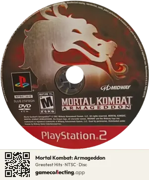 Mortal Kombat: Armageddon PlayStation 2, NTSC disc