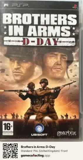 Brothers in Arms: D-Day PlayStation Portable, United Kingdom box front