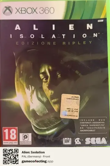 Alien: Isolation Xbox 360, Germany box front