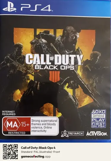 Call of Duty: Black Ops 4 PlayStation 4, Australia box front