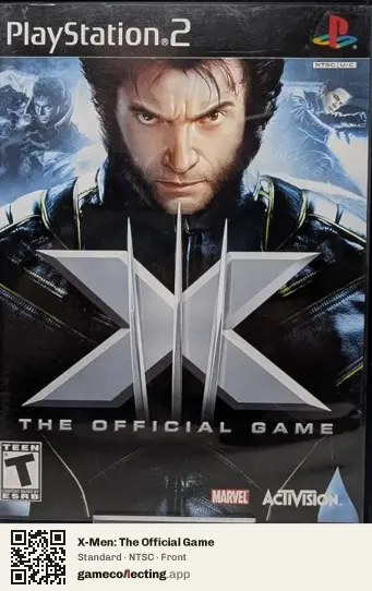 X-Men: The Official Game PlayStation 2, NTSC box front