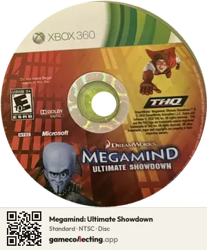 Megamind: Ultimate Showdown Xbox 360, NTSC disc