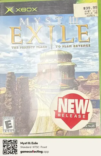 Myst III: Exile Xbox, NTSC box front